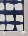 Blue Clamp Dye Chanderi Silk Stole - Charkha TalesBlue Clamp Dye Chanderi Silk Stole