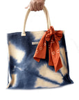 Blue Tie Dye Tote Bag - Charkha TalesBlue Tie Dye Tote Bag