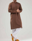 Brown Khadi Cotton Kurta Set - Charkha TalesBrown Khadi Cotton Kurta Set
