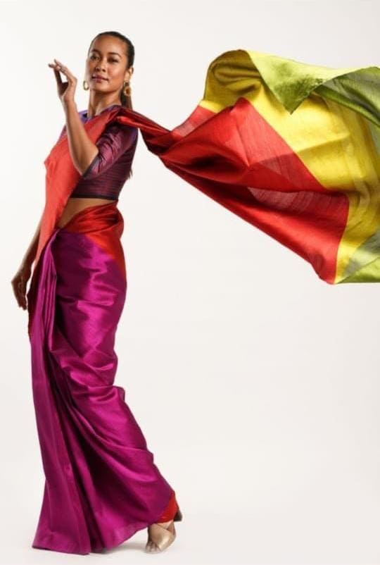 Chanderi Saree - Fuscia Pink - Charkha TalesChanderi Saree - Fuscia Pink