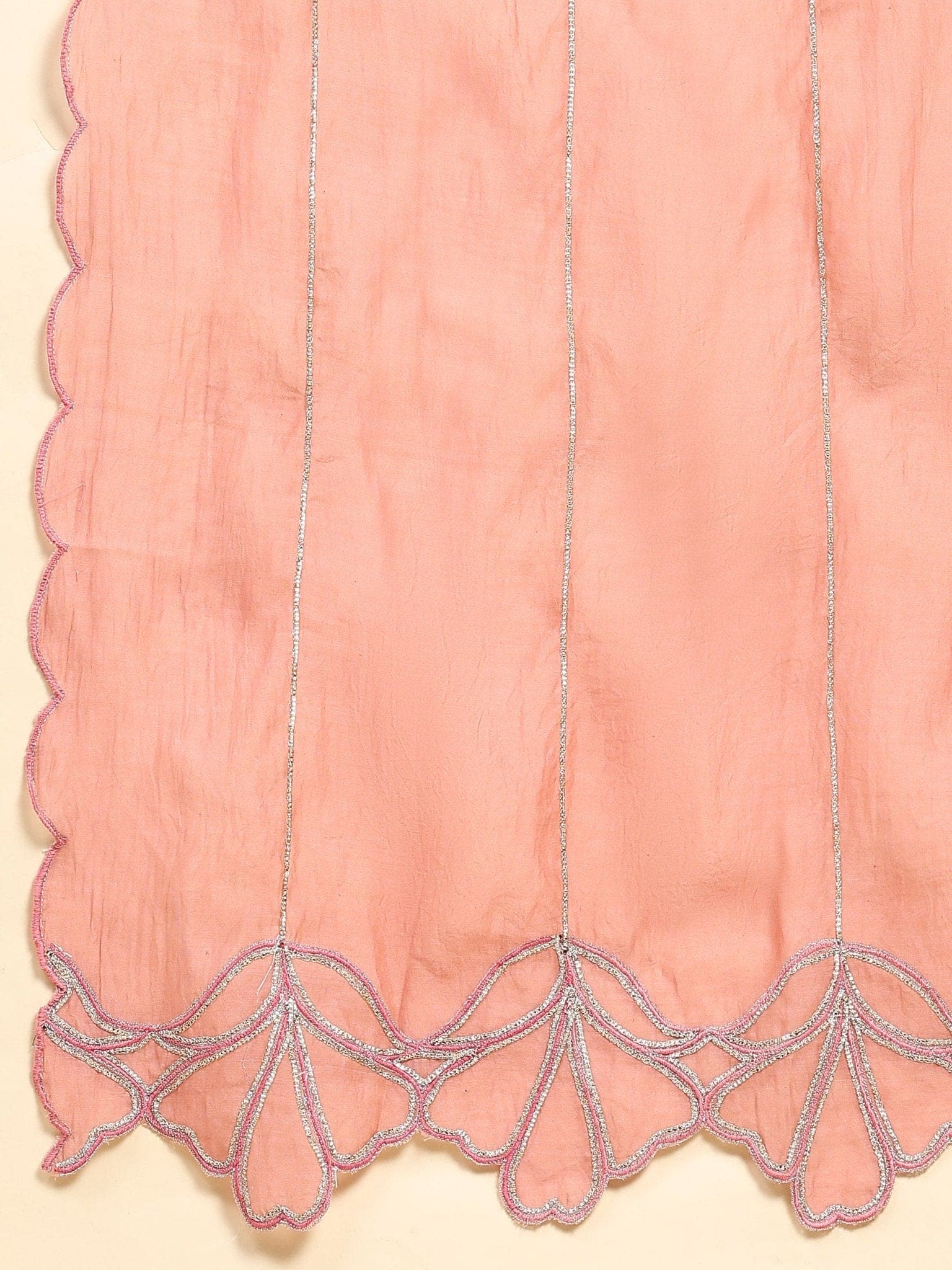 Chikankari Embroiderd Kurta Set - Pink - Charkha TalesChikankari Embroiderd Kurta Set - Pink