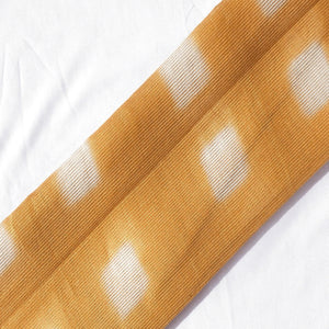 Clamp Dye Silk Chanderi Fabric - Orange