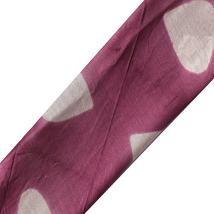 Clamp Dye Silk Chanderi Fabric - Purple