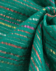 Emerald Green Lurix Cotton Fabric - Charkha TalesEmerald Green Lurix Cotton Fabric