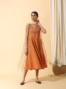 Festival Strap Gota Dress - Rust