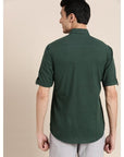 Galore Green Khadi Cotton Men Shirt - Charkha TalesGalore Green Khadi Cotton Men Shirt