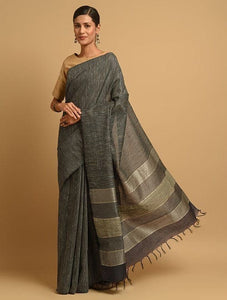 Ghiccha Silk Saree - Black
