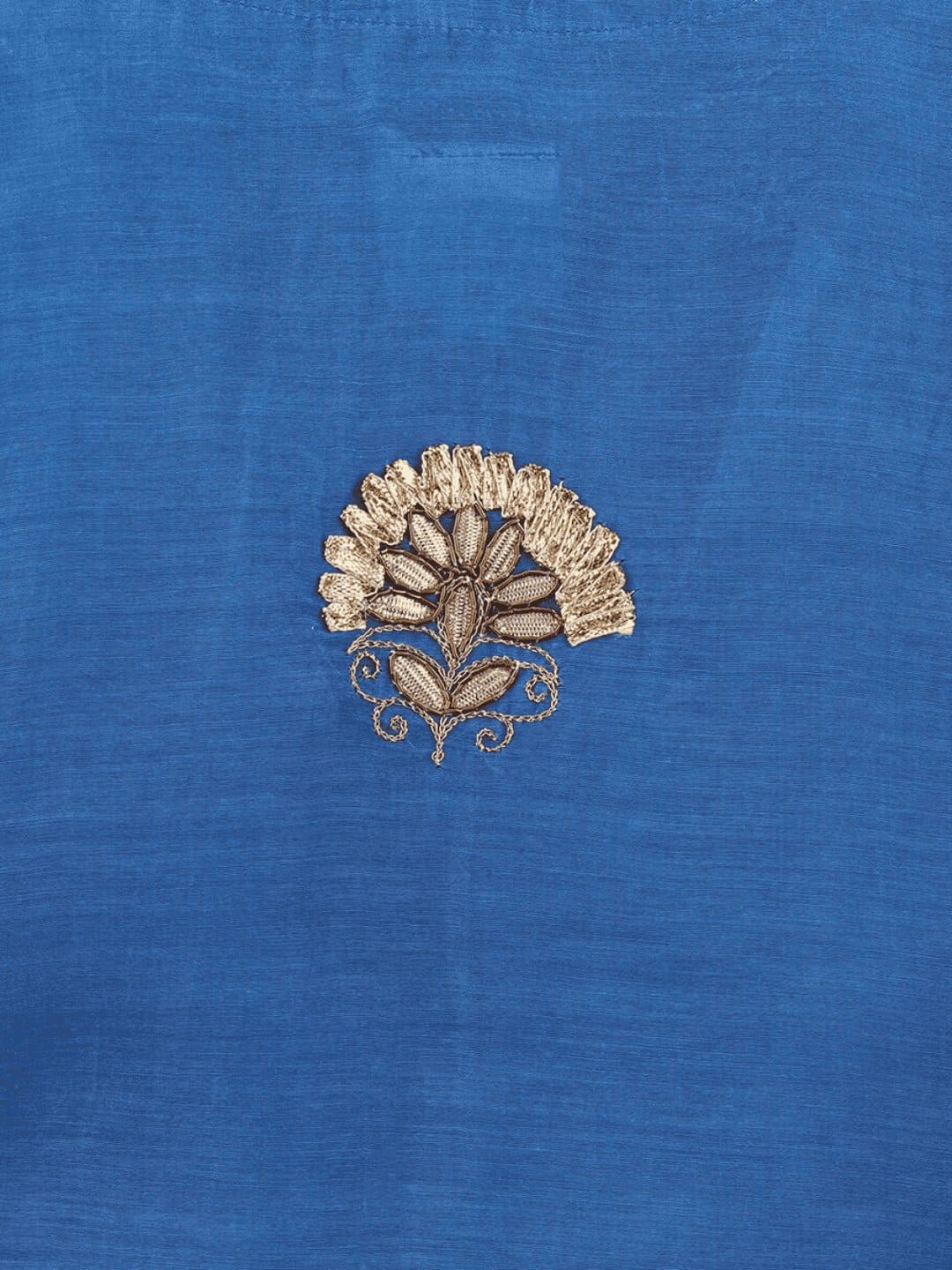 Gota Chanderi Silk Blouse - Blue - Charkha TalesGota Chanderi Silk Blouse - Blue