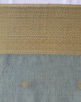 Grey Banarsi Butte Silk Fabric - Charkha TalesGrey Banarsi Butte Silk Fabric