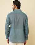 Grey Khadi Cotton Shirt - Charkha TalesGrey Khadi Cotton Shirt