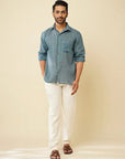 Grey Khadi Cotton Shirt - Charkha TalesGrey Khadi Cotton Shirt