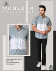 Grey Tie Dye Cotton Shirt - Charkha TalesGrey Tie Dye Cotton Shirt