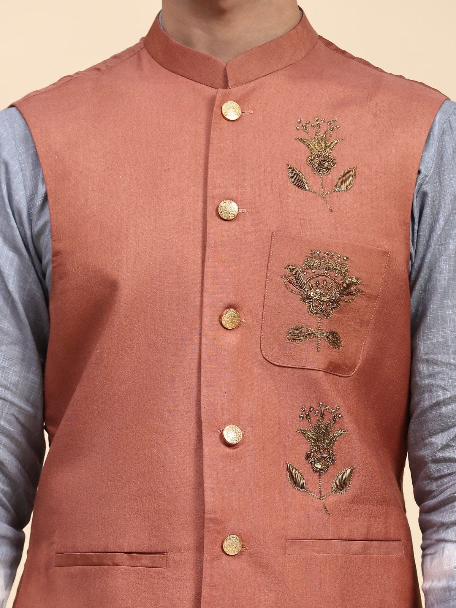 Hand Dyed Cotton Kurta Set - Blue - Charkha TalesHand Dyed Cotton Kurta Set - Blue