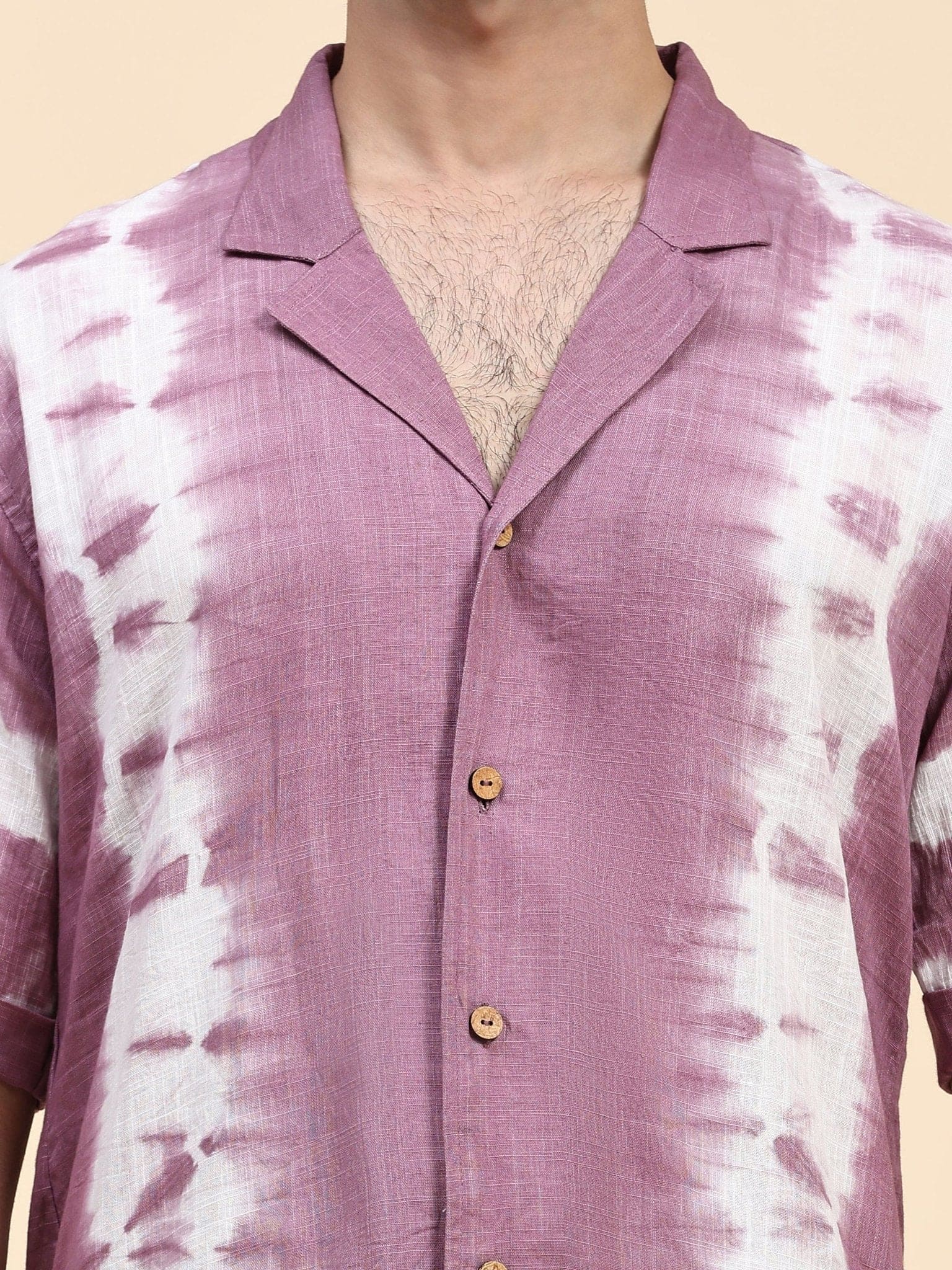 Hand Dyed Cotton Shirt - Lavender - Charkha TalesHand Dyed Cotton Shirt - Lavender