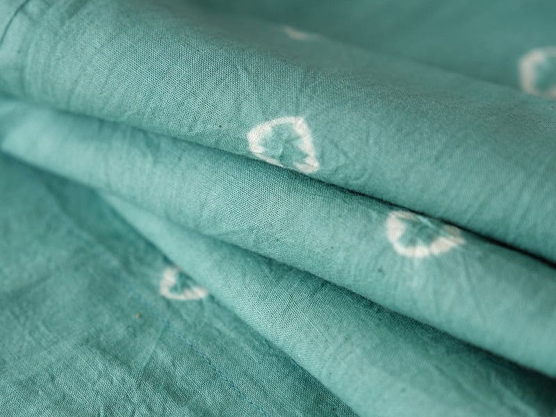 Hand Dyed Khadi Fabric - Green - Charkha TalesHand Dyed Khadi Fabric - Green