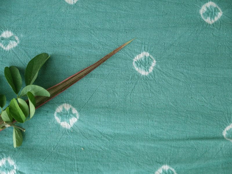 Hand Dyed Khadi Fabric - Green - Charkha TalesHand Dyed Khadi Fabric - Green