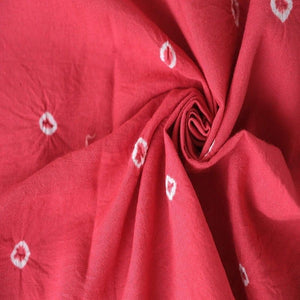 Hand Dyed Khadi Fabric - Red