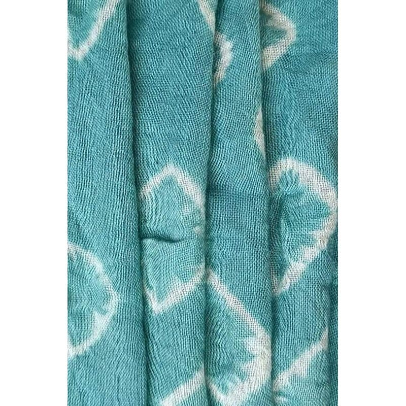 Hand Dyed Khadi Fabric - Turquoise - Charkha TalesHand Dyed Khadi Fabric - Turquoise