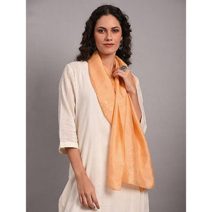 Hand Dyed Silk Scarf - Orange