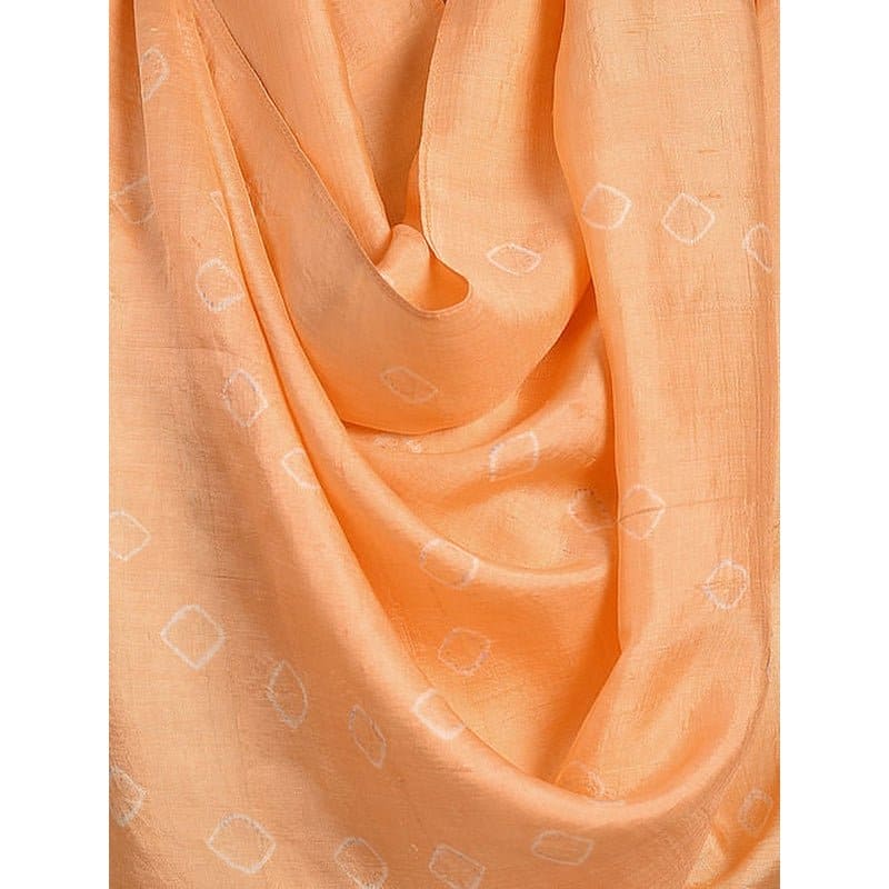 Hand Dyed Silk Scarf - Orange - Charkha TalesHand Dyed Silk Scarf - Orange