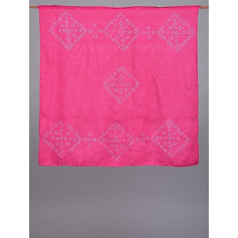 Hand Dyed Silk Scarf - Pink - Charkha TalesHand Dyed Silk Scarf - Pink