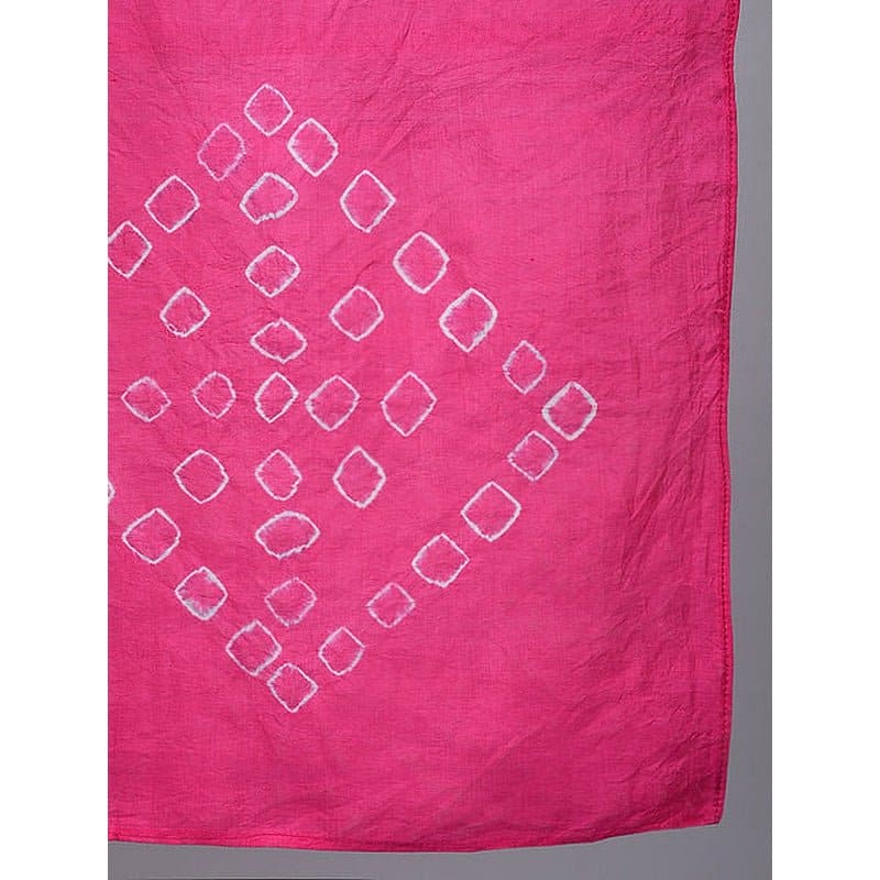 Hand Dyed Silk Scarf - Pink - Charkha TalesHand Dyed Silk Scarf - Pink