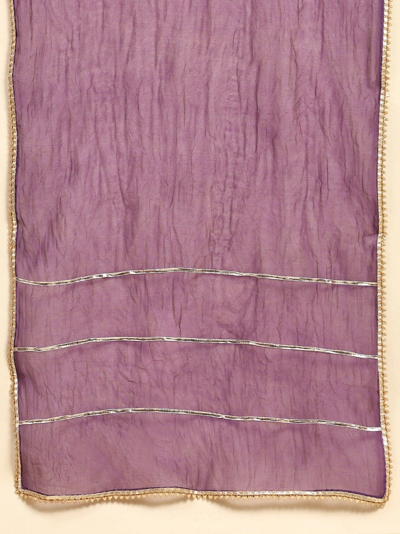 Hand Sequin Chanderi Kurta Set - Purple - Charkha TalesHand Sequin Chanderi Kurta Set - Purple