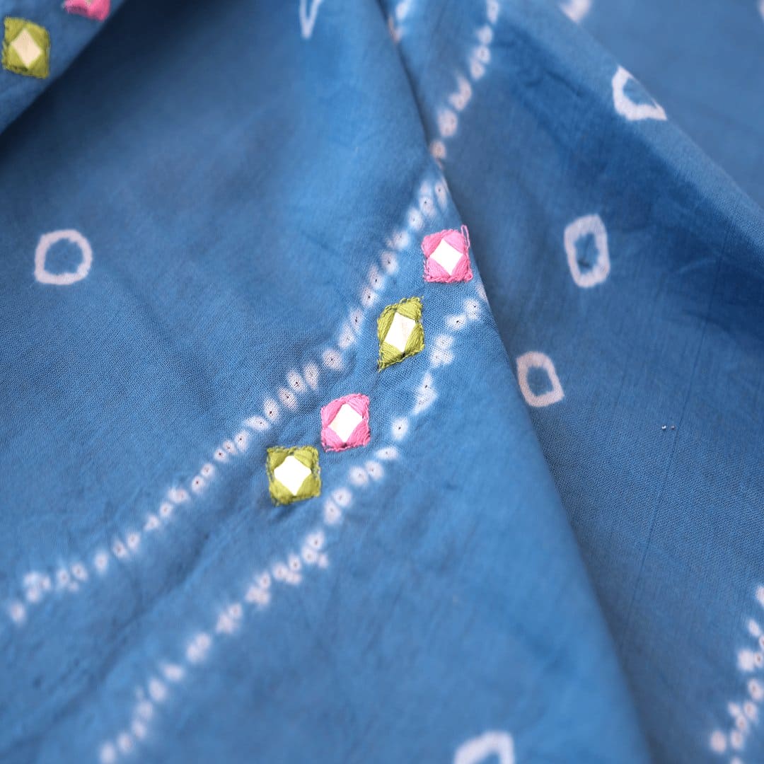 Hand Tie - dye Fabric - Cobalt - Charkha TalesHand Tie - dye Fabric - Cobalt