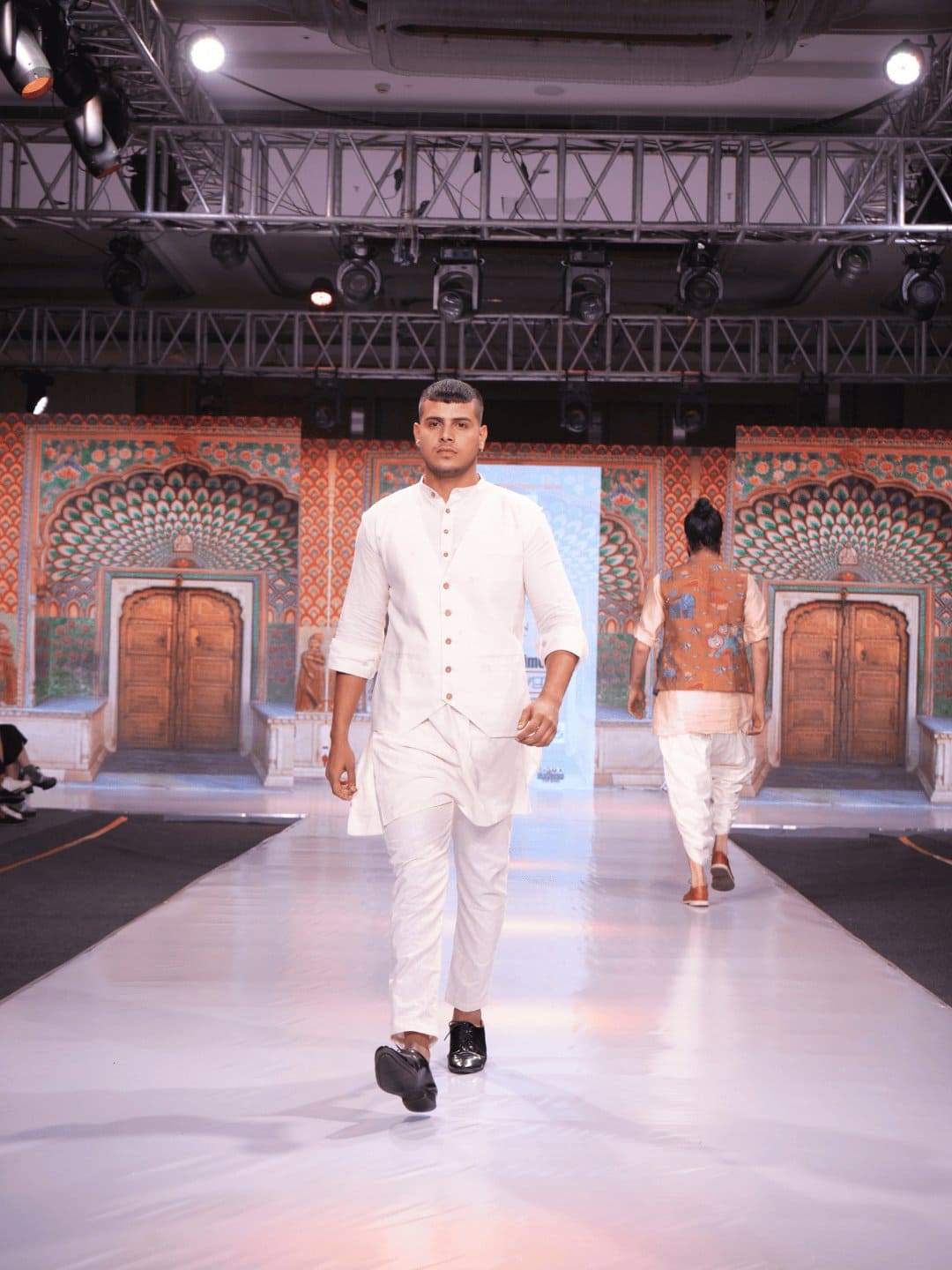 Kantha Work Khadi Cotton Men Jacket - White - Charkha TalesKantha Work Khadi Cotton Men Jacket - White