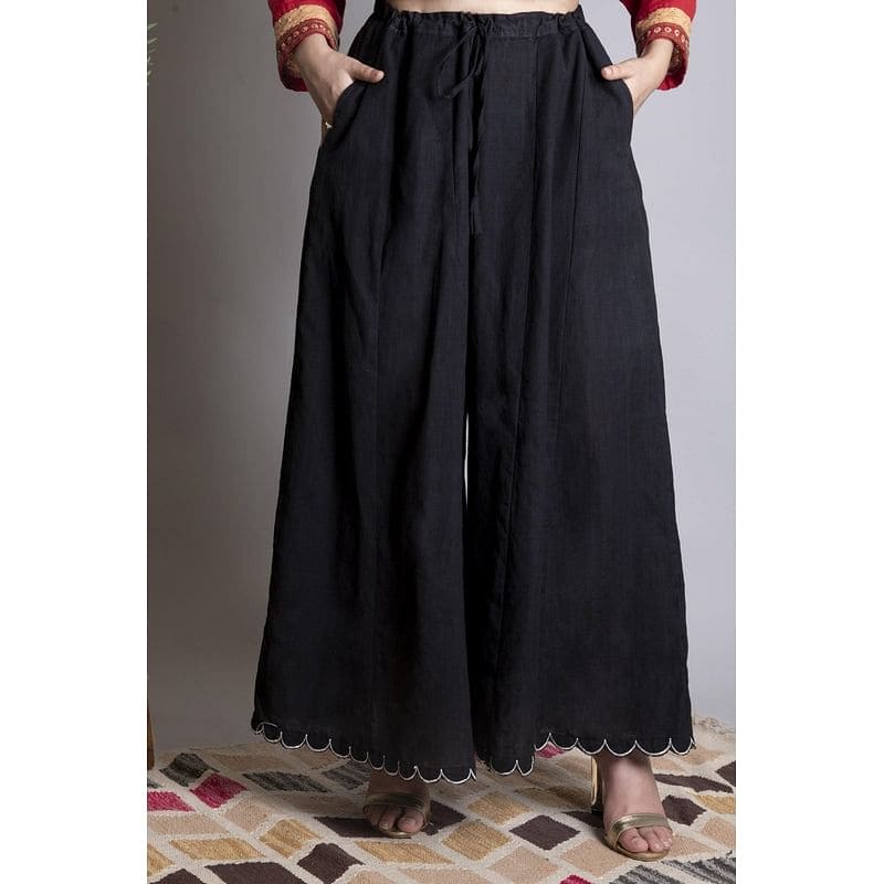 Khadi Chikankari Anarkali Kurta Set - Red - Charkha TalesKhadi Chikankari Anarkali Kurta Set - Red