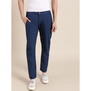 Khadi Cotton Men Trouser - Blue