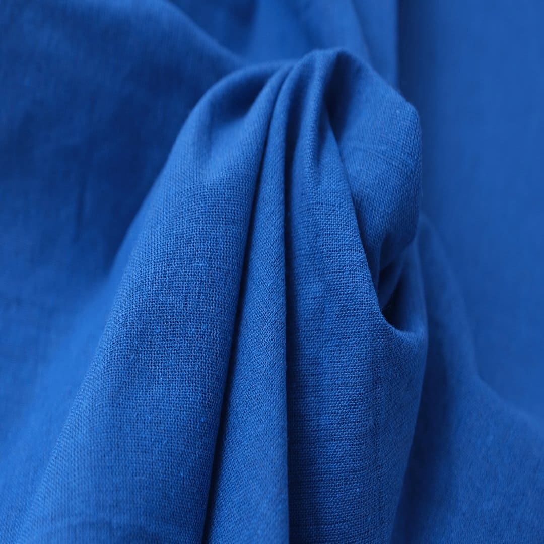 Khadi Fabric - Royal Blue - Charkha TalesKhadi Fabric - Royal Blue