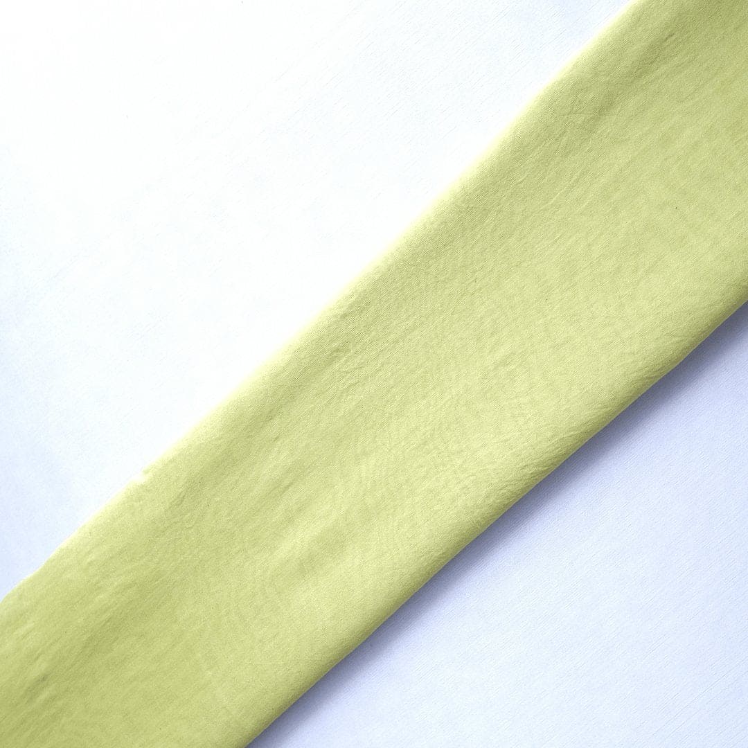 Leafy Green Cotton Silk Fabric - Charkha TalesLeafy Green Cotton Silk Fabric
