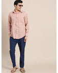 Light Pink Men Cotton Shirt - Charkha TalesLight Pink Men Cotton Shirt