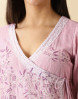 Lilac Angarkha Cotton Kurta Set - Charkha TalesLilac Angarkha Cotton Kurta Set