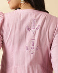 Lilac Angarkha Cotton Kurta Set - Charkha TalesLilac Angarkha Cotton Kurta Set