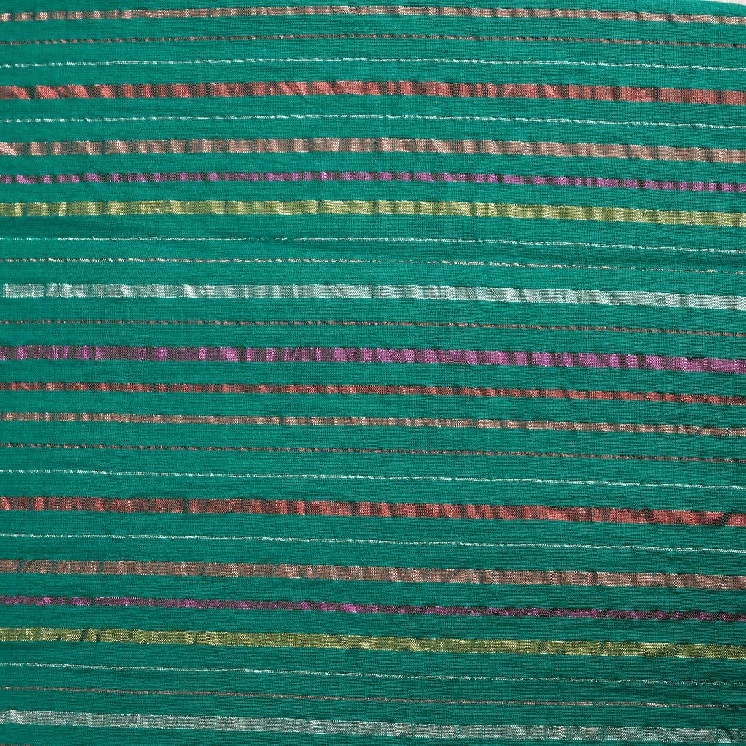 Lurex Cotton Fabric - Emerald Green - Charkha TalesLurex Cotton Fabric - Emerald Green