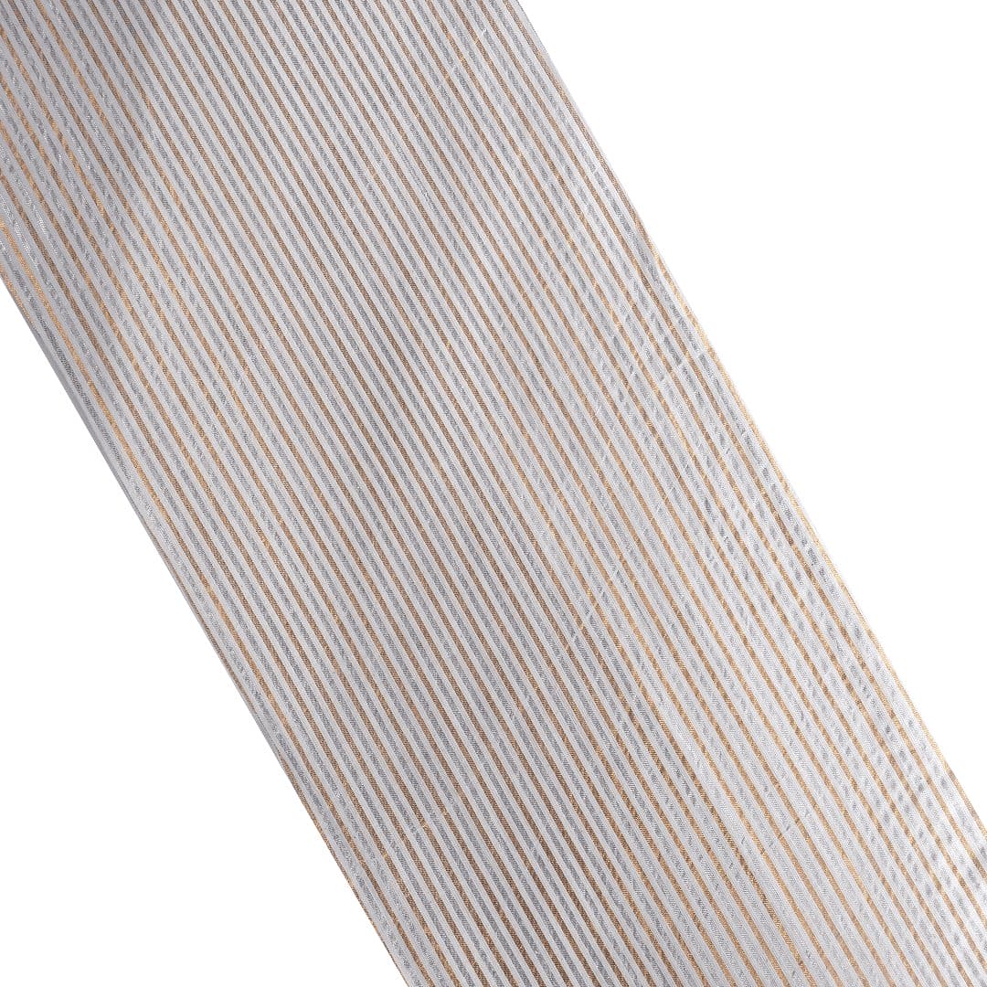 Lurex Cotton Fabric - White - Charkha TalesLurex Cotton Fabric - White