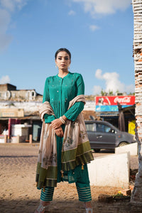 Mirror Kurta Set - Emerald Green