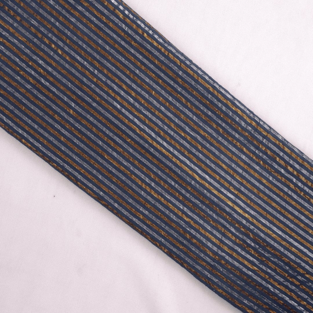 Navy Blue Lurix Cotton Fabric - Charkha TalesNavy Blue Lurix Cotton Fabric