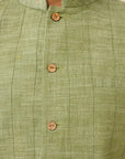 Olive Green Hand Embroidered Jacket - Charkha TalesOlive Green Hand Embroidered Jacket