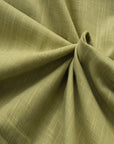 Olive Green Pure Slub Cotton Fabric - Charkha TalesOlive Green Pure Slub Cotton Fabric