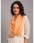 Orange Hand Dyed Silk Scarf - Charkha TalesOrange Hand Dyed Silk Scarf