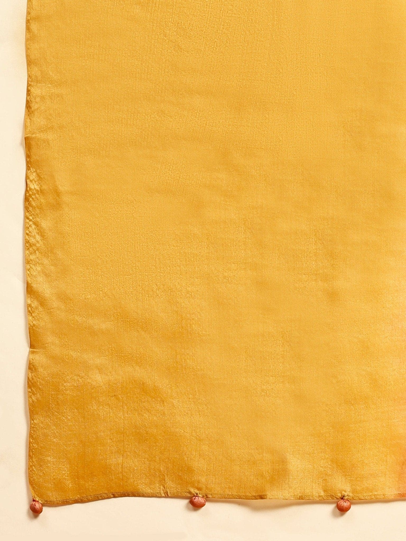 Orange &amp; Mustured Yellow Tussar Silk Sarees - Charkha TalesOrange &amp; Mustured Yellow Tussar Silk Sarees