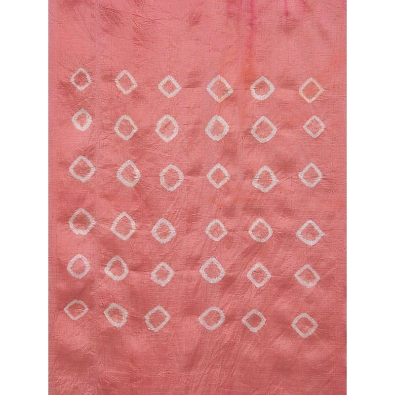 Peach Tie & Dye Silk Scarf - Charkha TalesPeach Tie & Dye Silk Scarf
