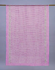 Pink Block Printed Kota Dupatta - Charkha TalesPink Block Printed Kota Dupatta