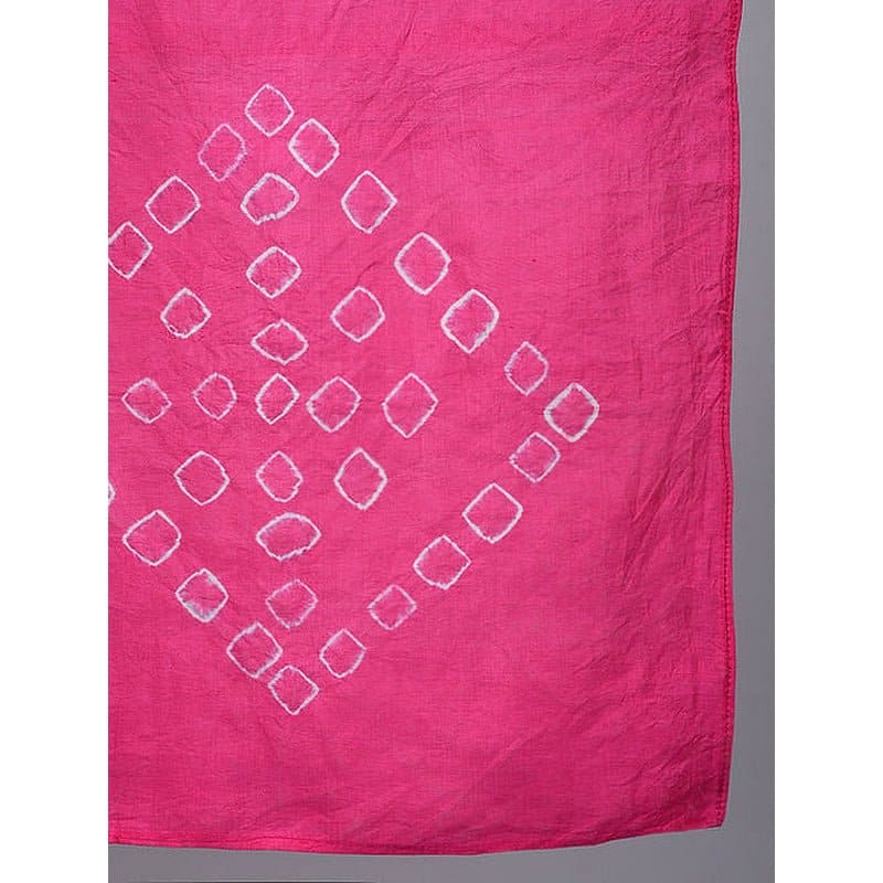 Pink Hand Dyed Silk Scarf - Charkha TalesPink Hand Dyed Silk Scarf