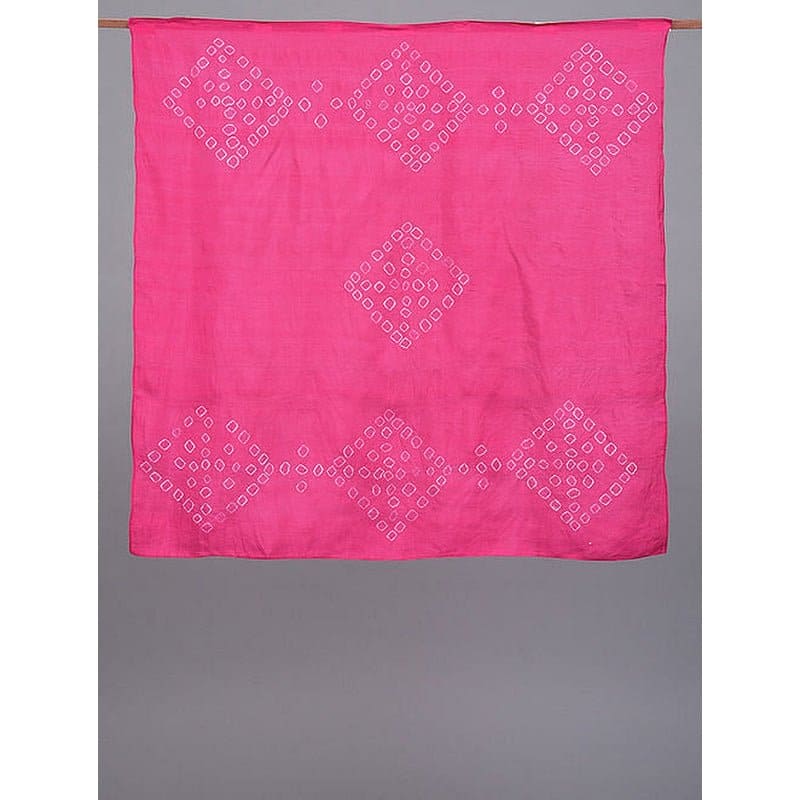 Pink Hand Dyed Silk Scarf - Charkha TalesPink Hand Dyed Silk Scarf