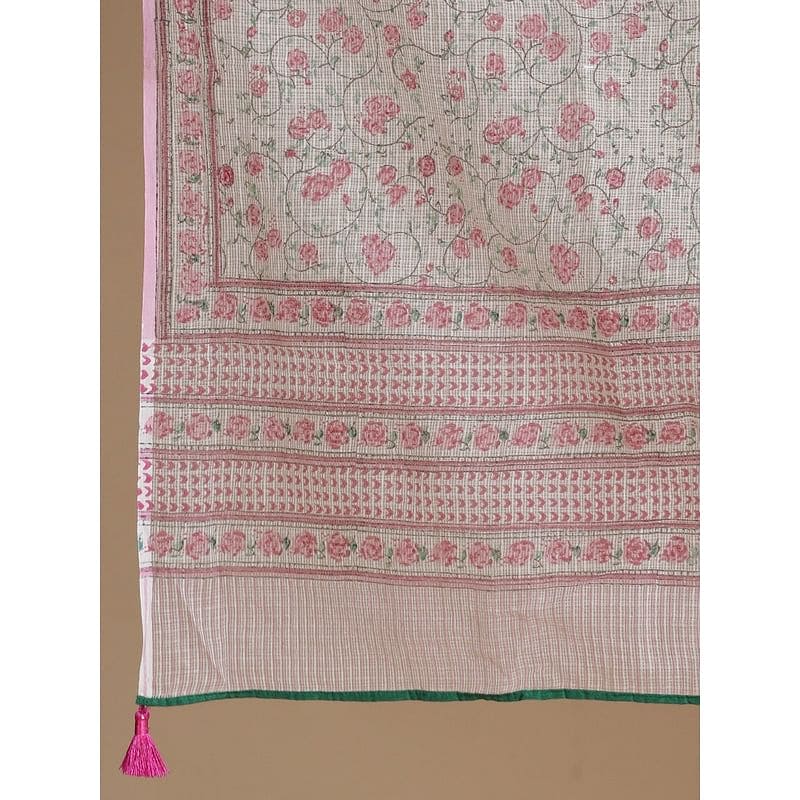 Pink Sanganeri Block Print Kurta Set - Charkha TalesPink Sanganeri Block Print Kurta Set