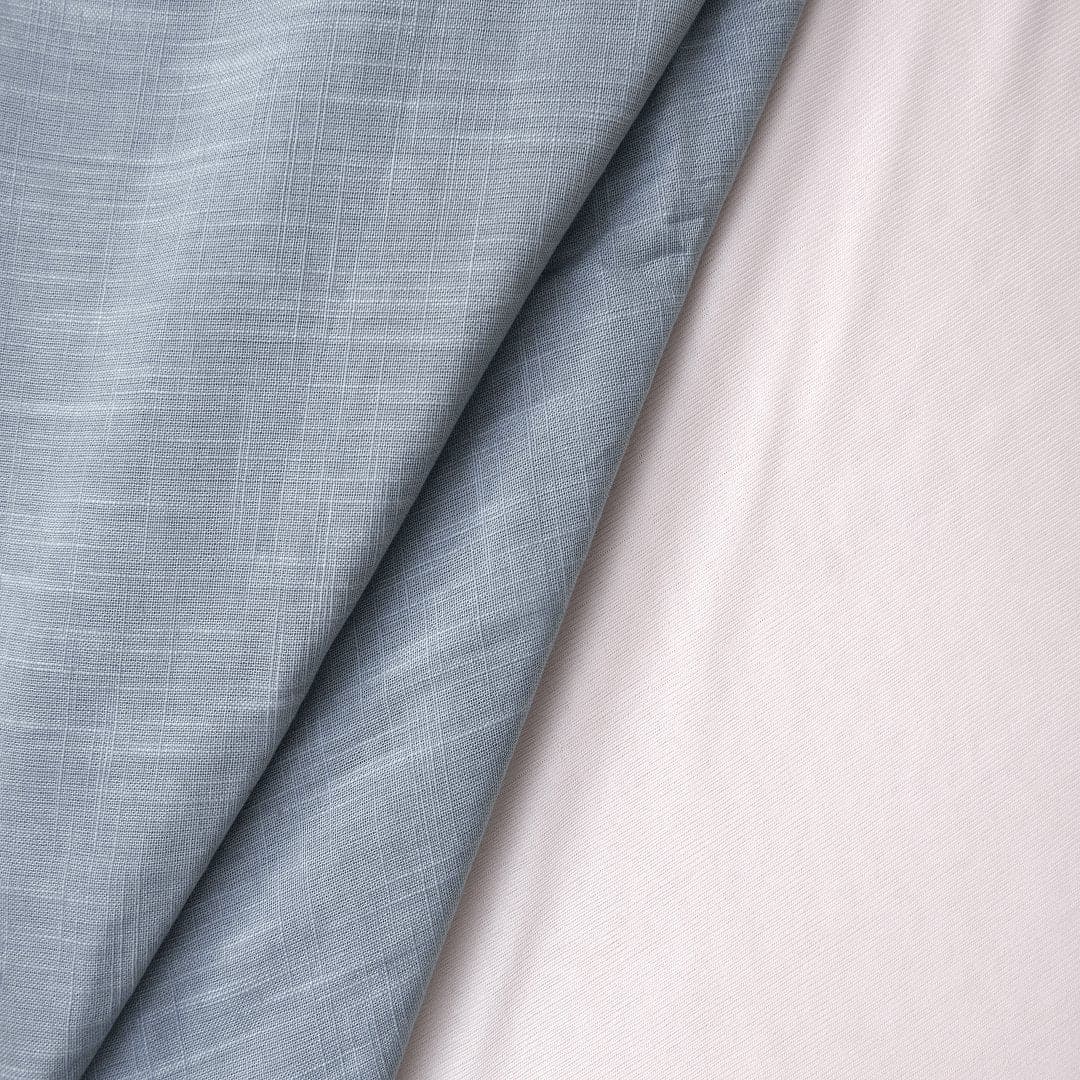 Pure Slub Cotton Fabric - Grey - Charkha TalesPure Slub Cotton Fabric - Grey